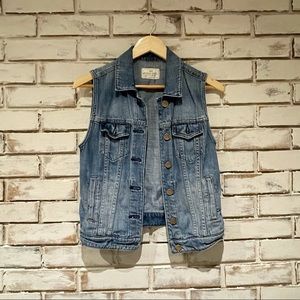 J Crew denim stone wash vest